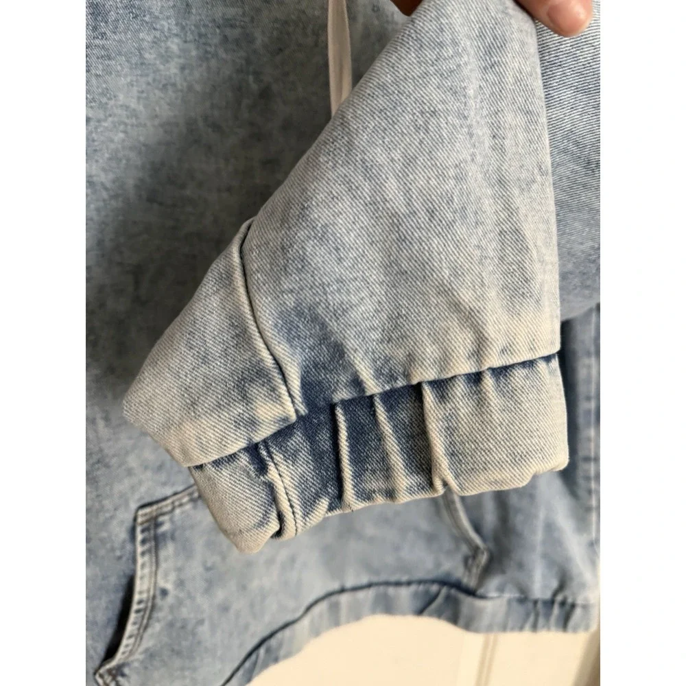 Denim Hoodie Pullover Sweatshirt Manfinity‎ Mens XXL Streetwear Skate Hip Hop